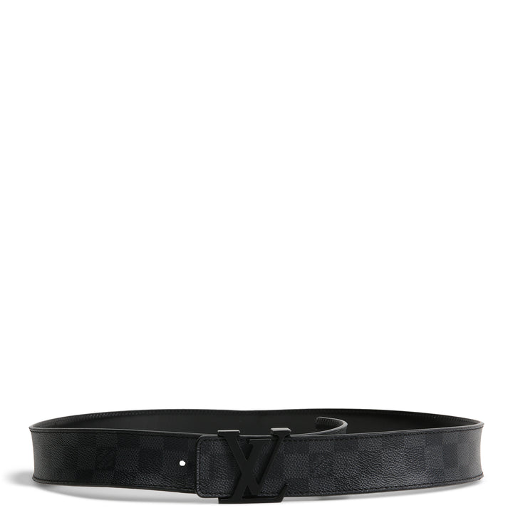 LOUIS VUITTON Damier Graphite Initales Belt