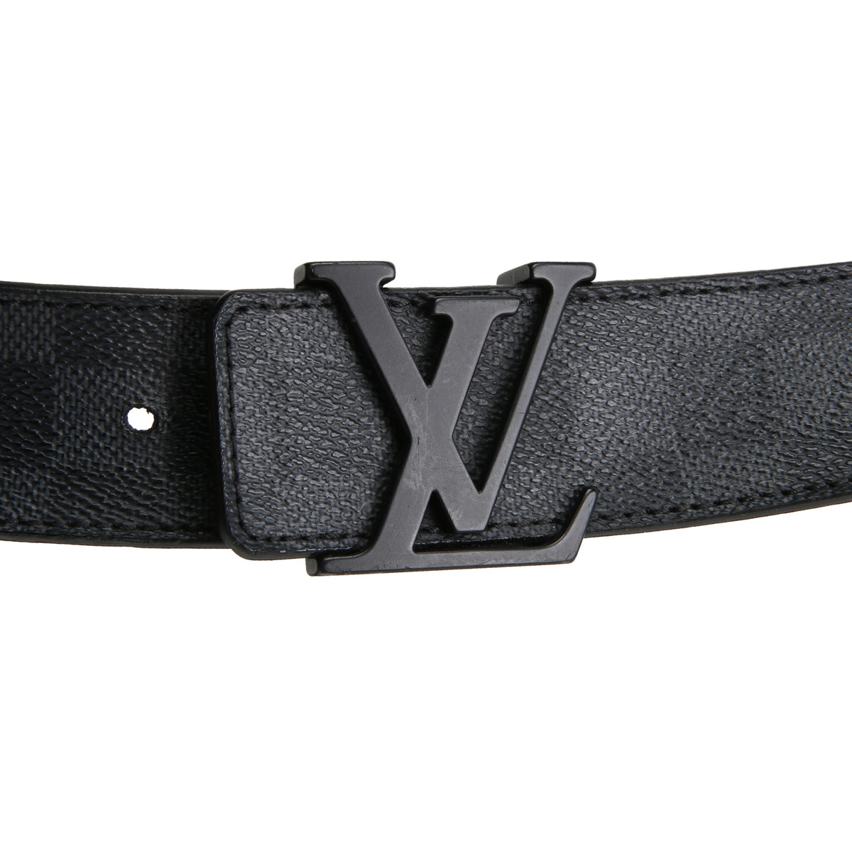 LOUIS VUITTON Damier Graphite Initales Belt