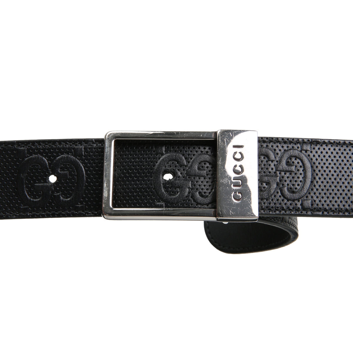 GUCCI GG Tennis Embossed Double G Belt