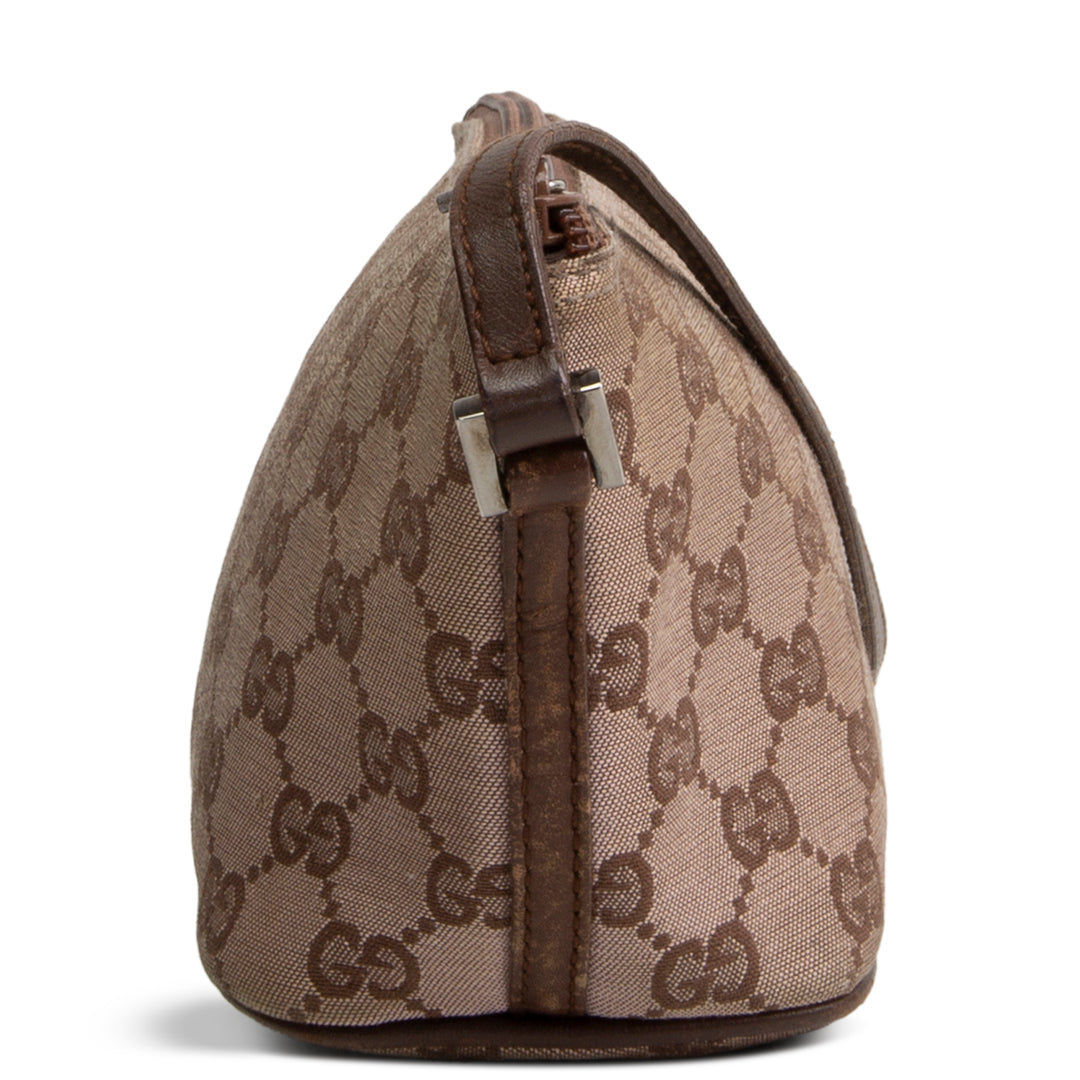 GUCCI Boat Pochette GG Canvas - Brown OUTLET FINAL SALE