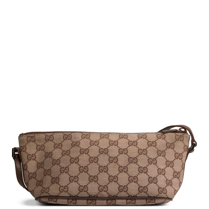GUCCI Boat Pochette GG Canvas - Brown OUTLET FINAL SALE