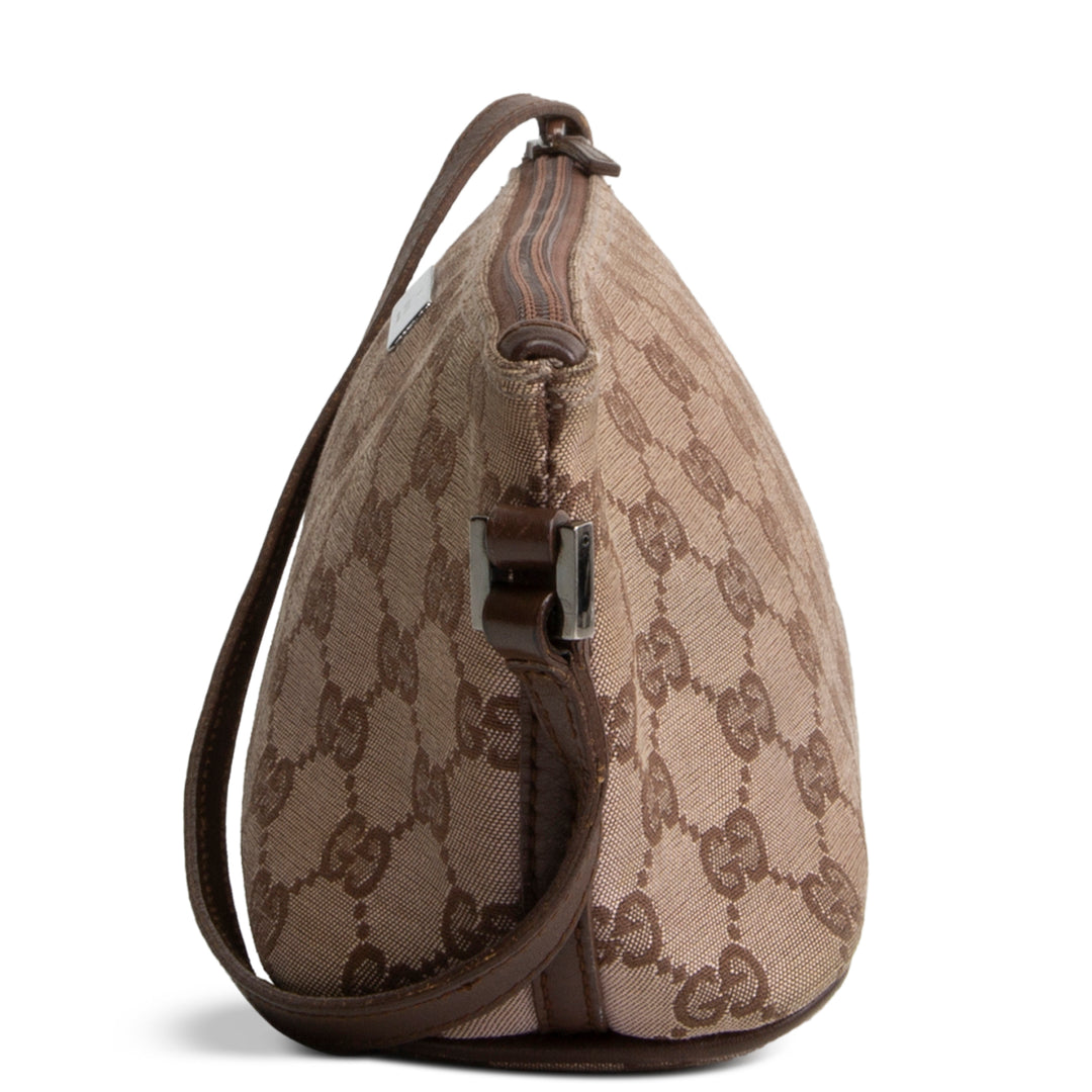 GUCCI Boat Pochette GG Canvas - Brown OUTLET FINAL SALE
