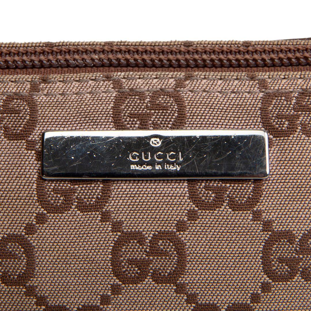 GUCCI Boat Pochette GG Canvas - Brown OUTLET FINAL SALE