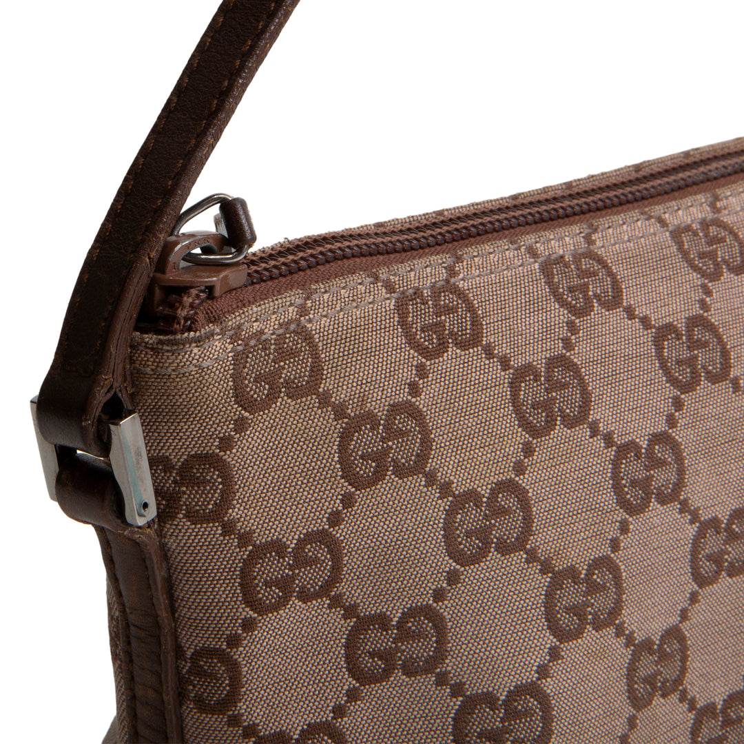 GUCCI Boat Pochette GG Canvas - Brown OUTLET FINAL SALE