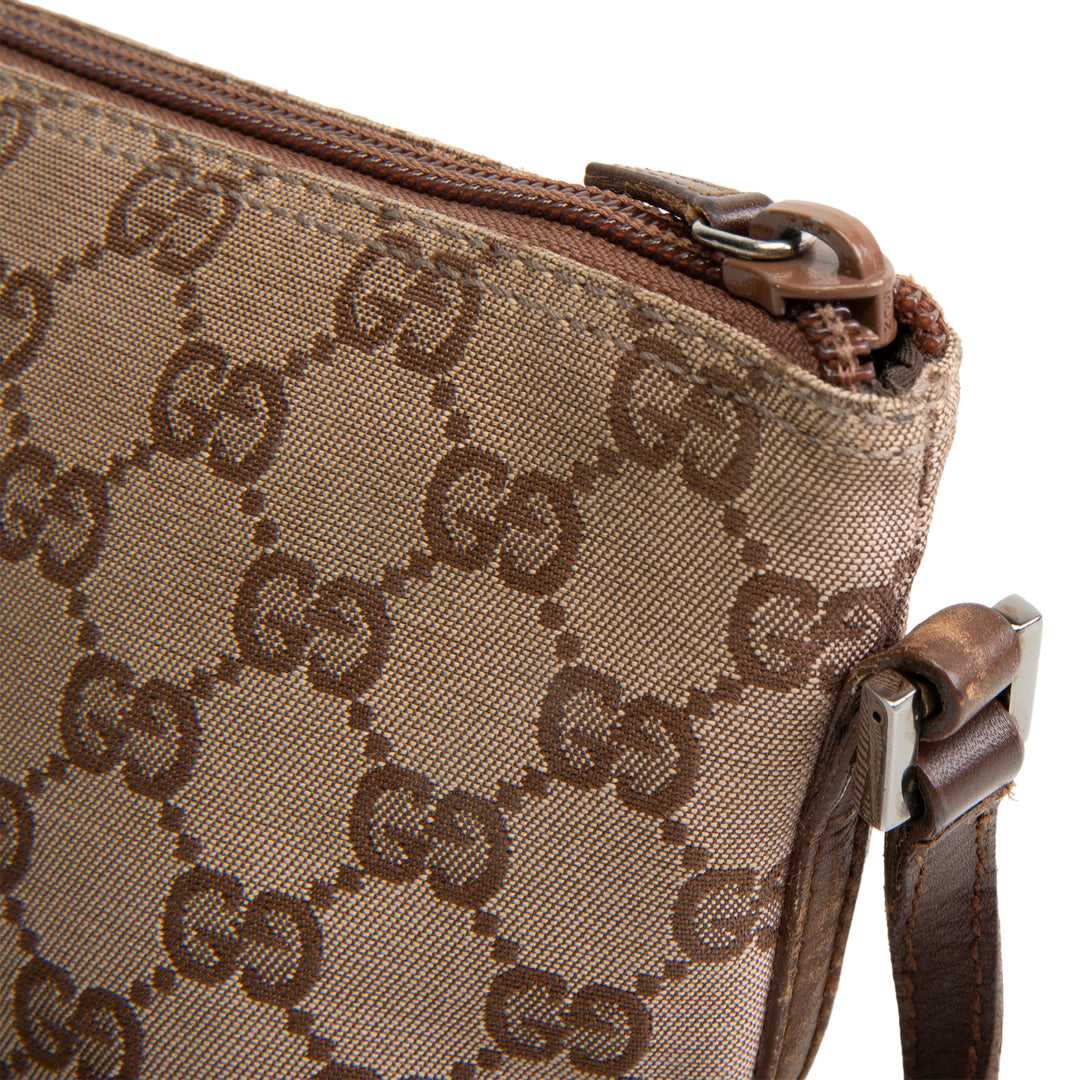 GUCCI Boat Pochette GG Canvas - Brown OUTLET FINAL SALE