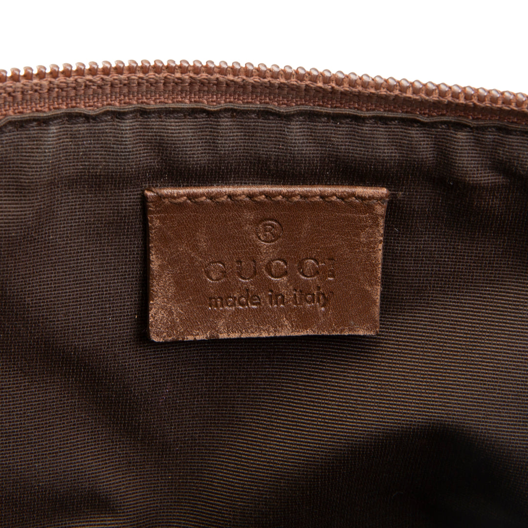 GUCCI Boat Pochette GG Canvas - Brown OUTLET FINAL SALE
