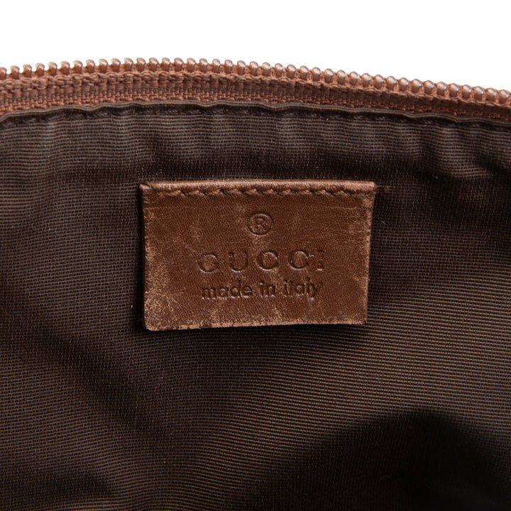 GUCCI Boat Pochette GG Canvas - Brown OUTLET FINAL SALE