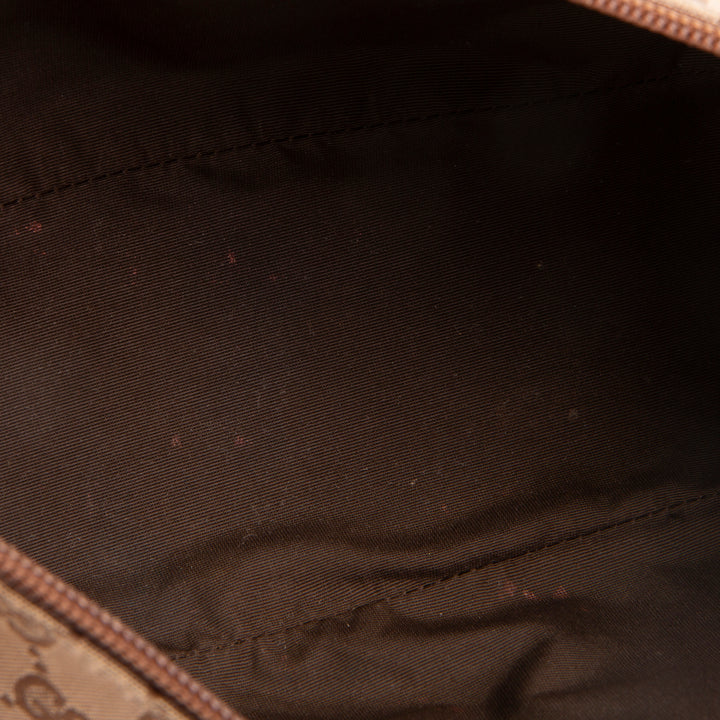 GUCCI Boat Pochette GG Canvas - Brown OUTLET FINAL SALE