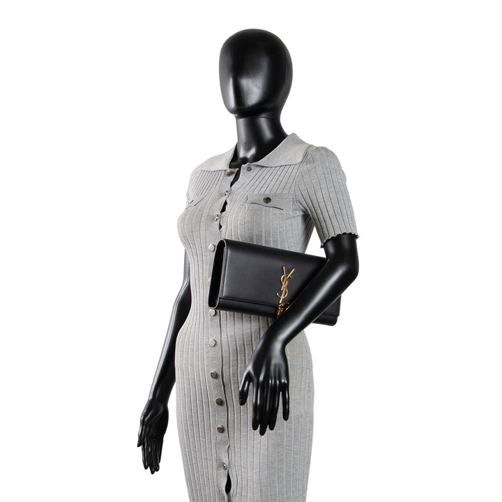 SAINT LAURENT Kate Tassel Clutch - Black