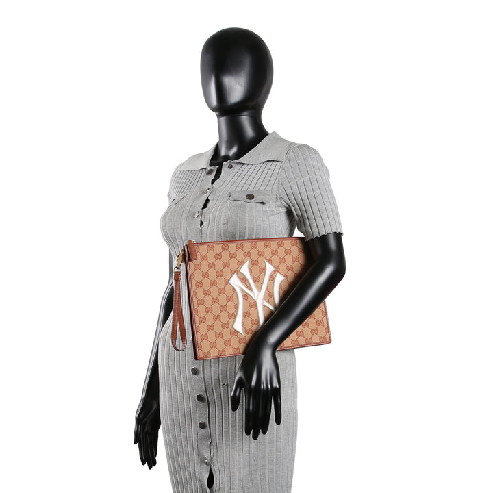GUCCI x MLB GG Canvas Wristlet