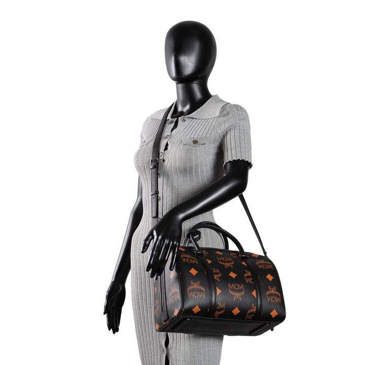 MCM Aren Boston Visetos Satchel - Medium
