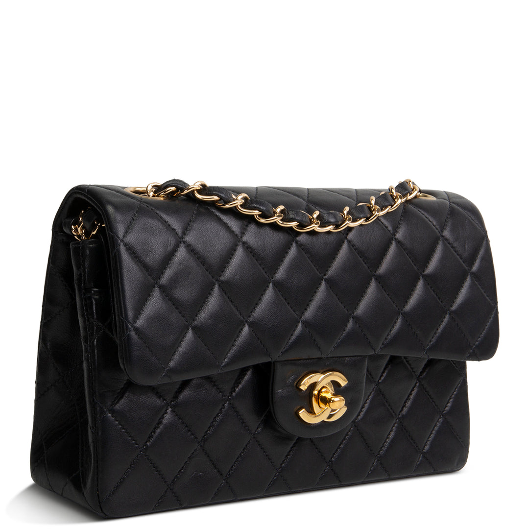 CHANEL Vintage Lambskin Classic Double Flap - Black OUTLET FINAL SALE