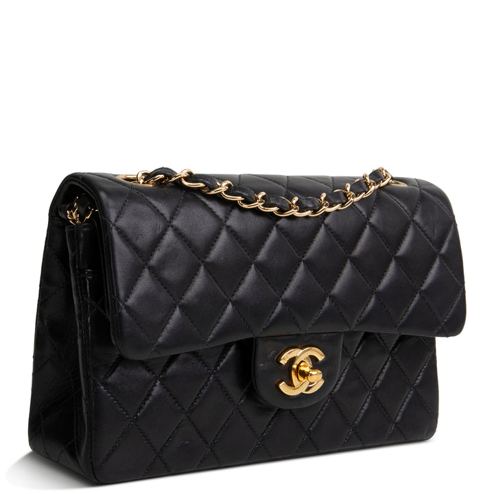 CHANEL Vintage Lambskin Classic Double Flap - Black OUTLET FINAL SALE