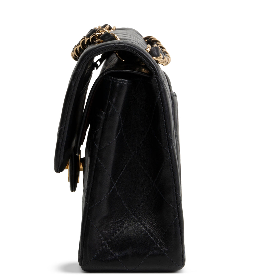 CHANEL Vintage Lambskin Classic Double Flap - Black OUTLET FINAL SALE