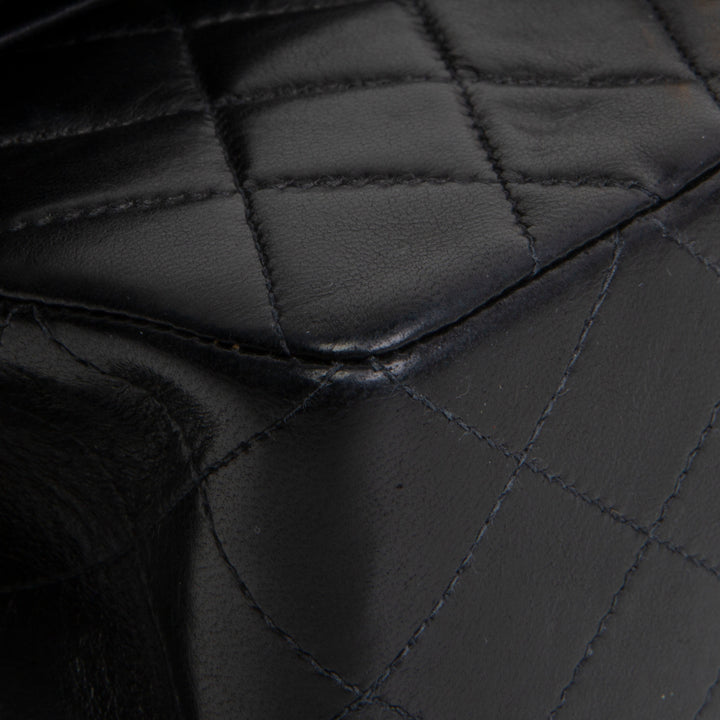 CHANEL Vintage Lambskin Classic Double Flap - Black OUTLET FINAL SALE