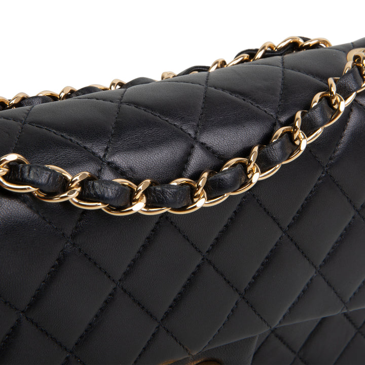 CHANEL Vintage Lambskin Classic Double Flap - Black OUTLET FINAL SALE