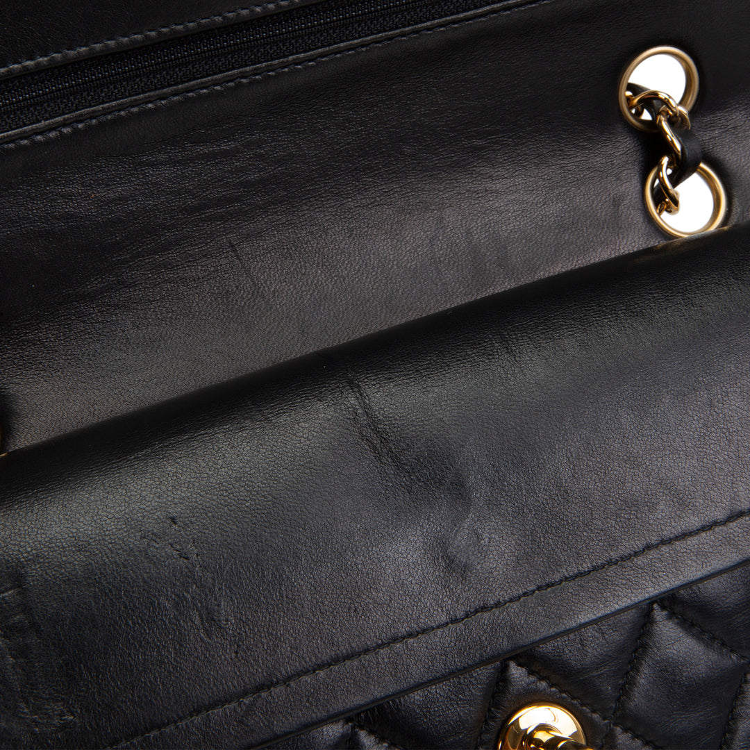 CHANEL Vintage Lambskin Classic Double Flap - Black OUTLET FINAL SALE