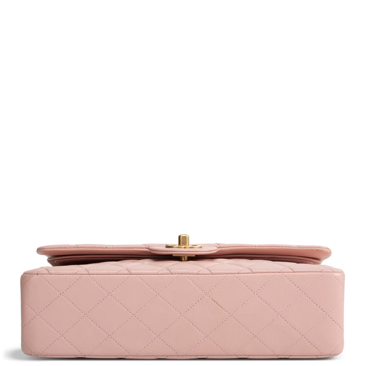 CHANEL Vintage Lambskin Medium Double Flap Bag - Pink OUTLET FINAL SALE