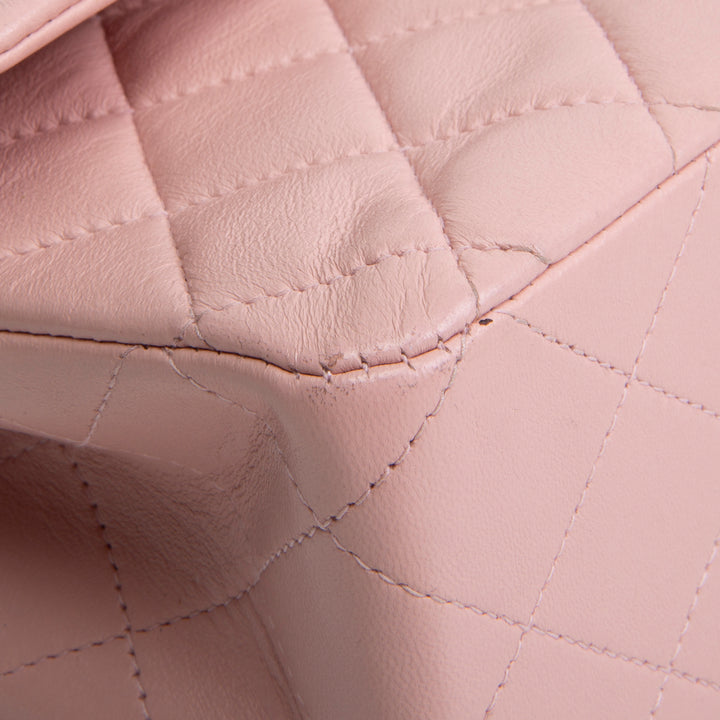 CHANEL Vintage Lambskin Medium Double Flap Bag - Pink OUTLET FINAL SALE