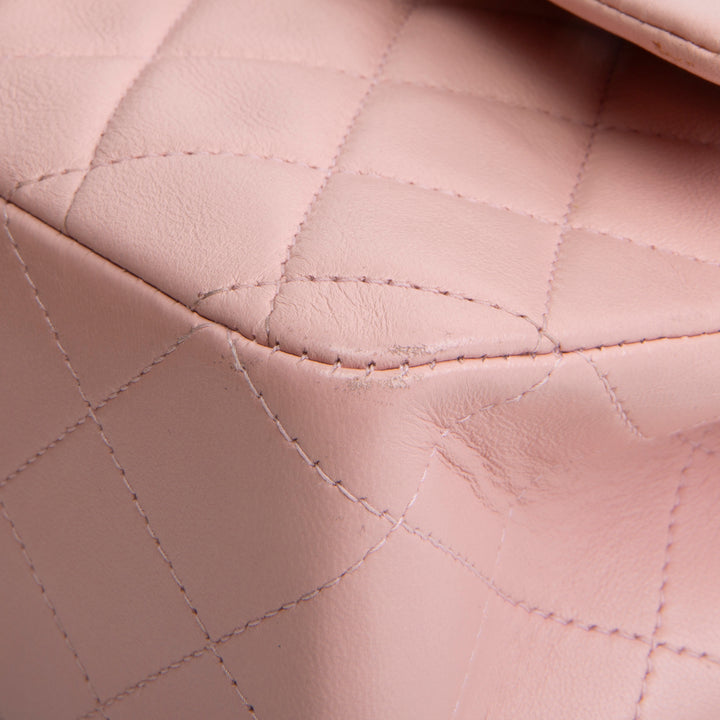 CHANEL Vintage Lambskin Medium Double Flap Bag - Pink OUTLET FINAL SALE