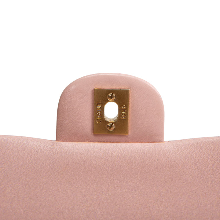 CHANEL Vintage Lambskin Medium Double Flap Bag - Pink OUTLET FINAL SALE