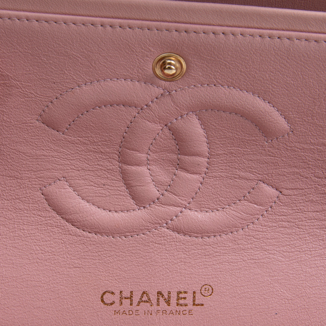 CHANEL Vintage Lambskin Medium Double Flap Bag - Pink OUTLET FINAL SALE