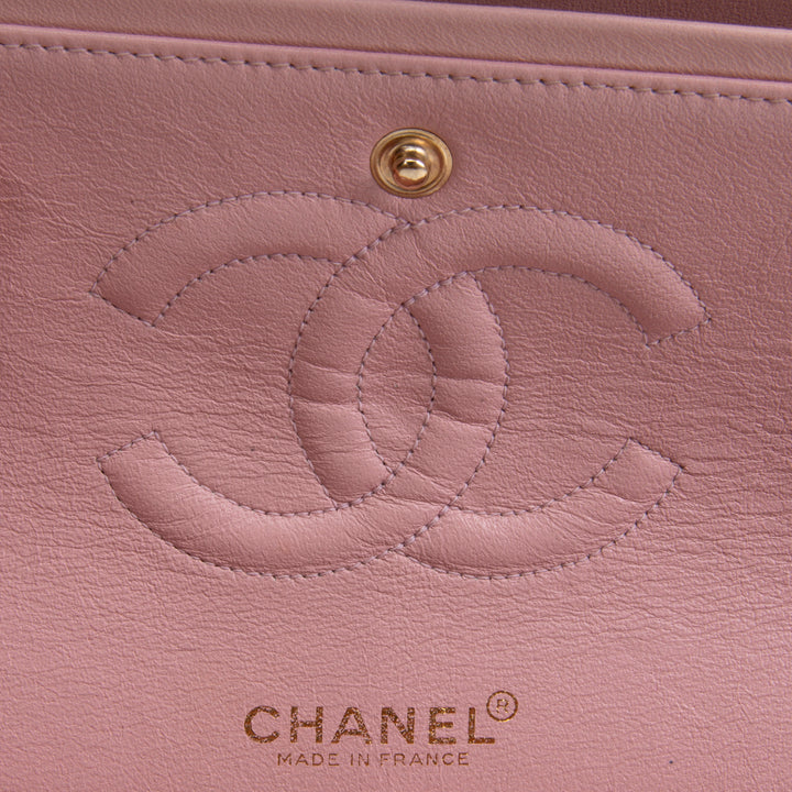CHANEL Vintage Lambskin Medium Double Flap Bag - Pink OUTLET FINAL SALE