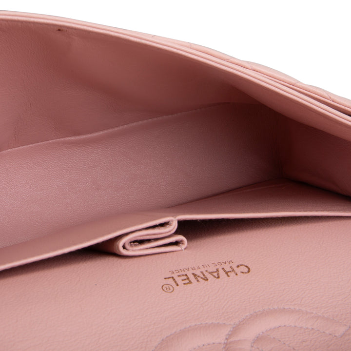 CHANEL Vintage Lambskin Medium Double Flap Bag - Pink OUTLET FINAL SALE