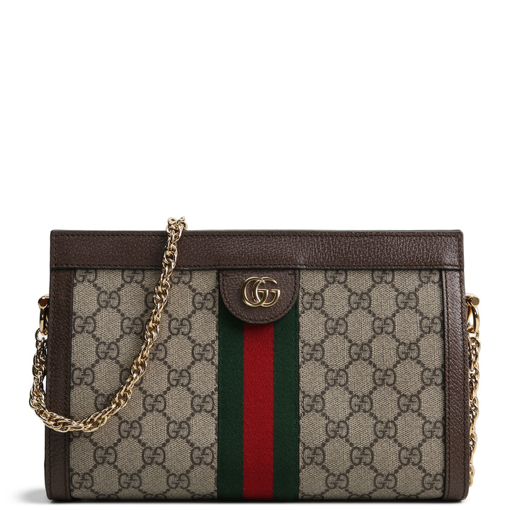 GUCCI GG Supreme Ophidia Chain Clutch Bag