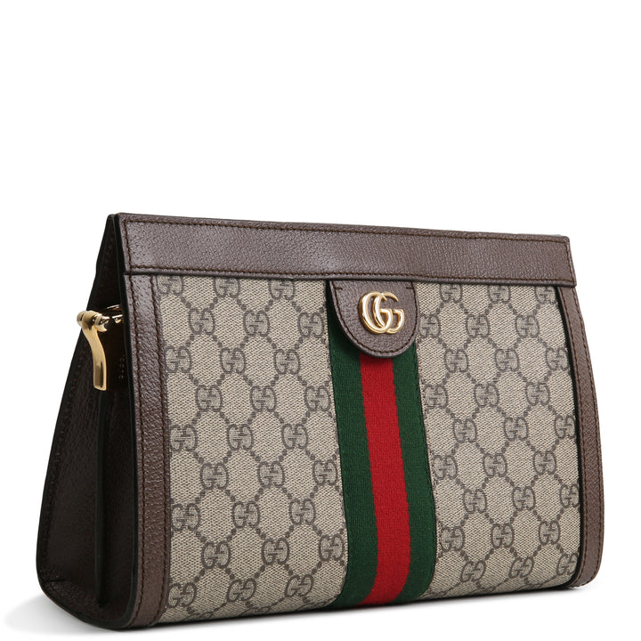 GUCCI GG Supreme Ophidia Chain Clutch Bag
