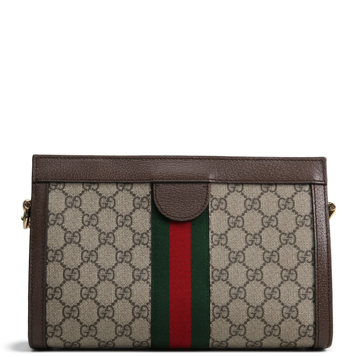 GUCCI GG Supreme Ophidia Chain Clutch Bag