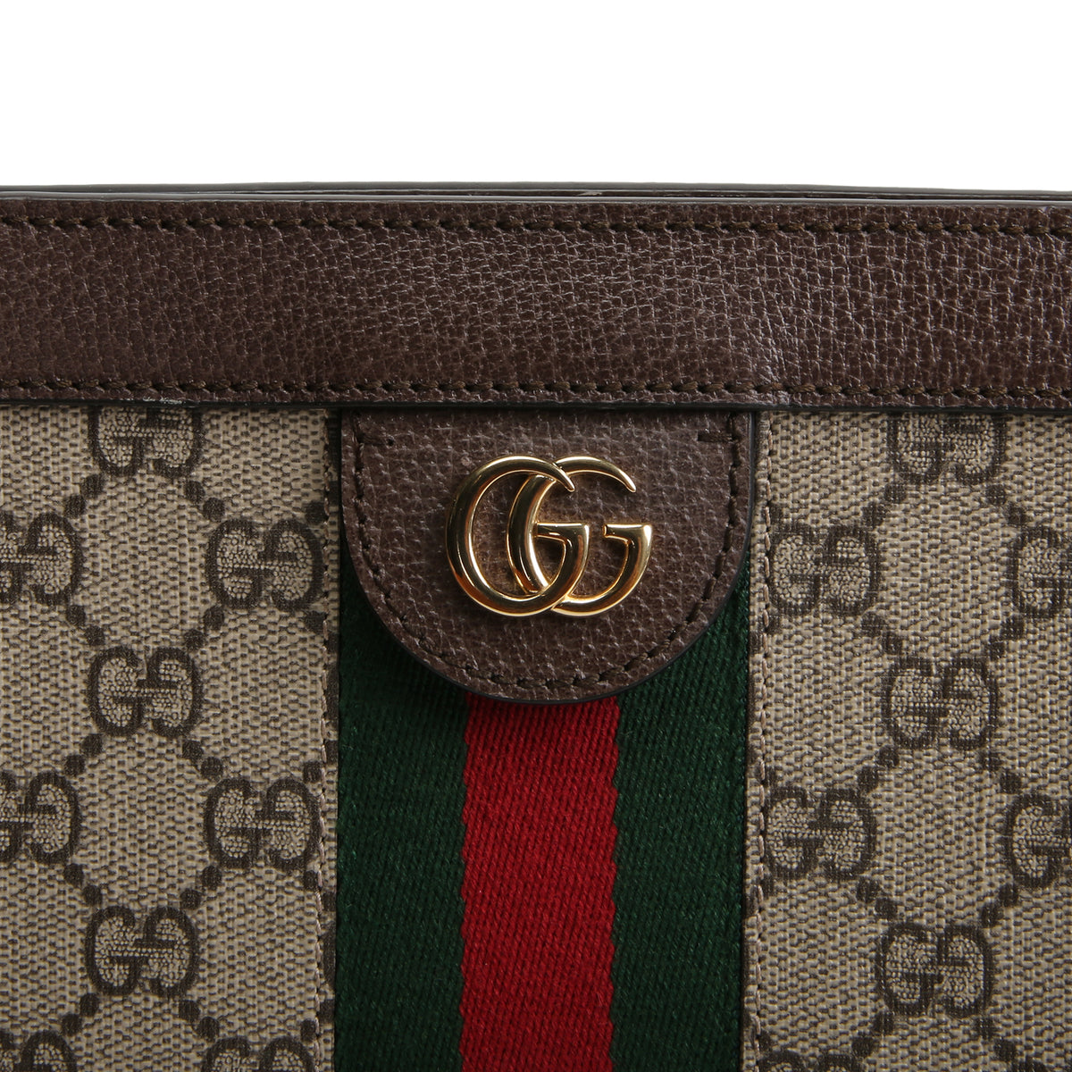 GUCCI GG Supreme Ophidia Chain Clutch Bag