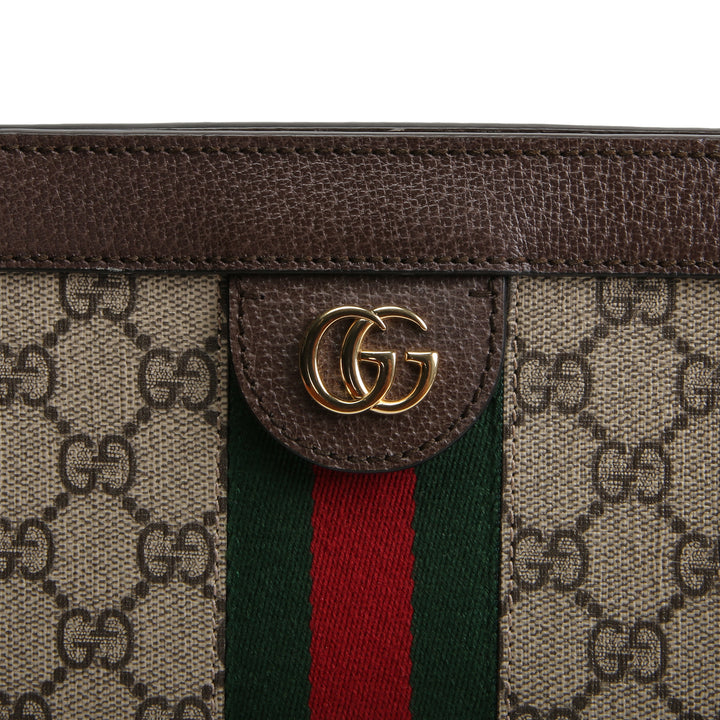 GUCCI GG Supreme Ophidia Chain Clutch Bag