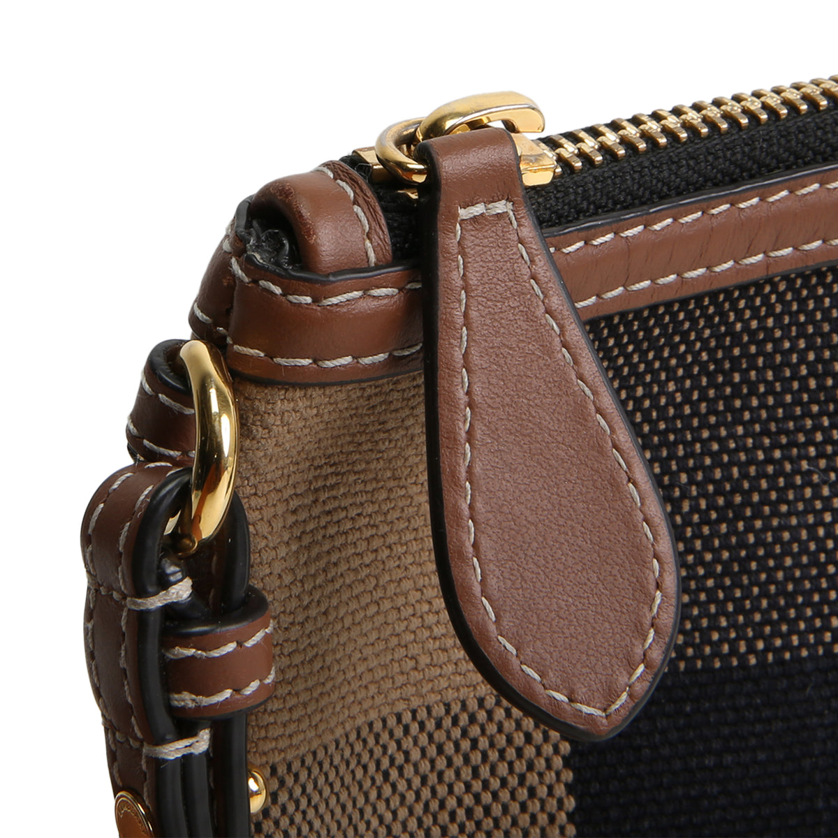 BURBERRY House Check Peyton Wristlet Pouch