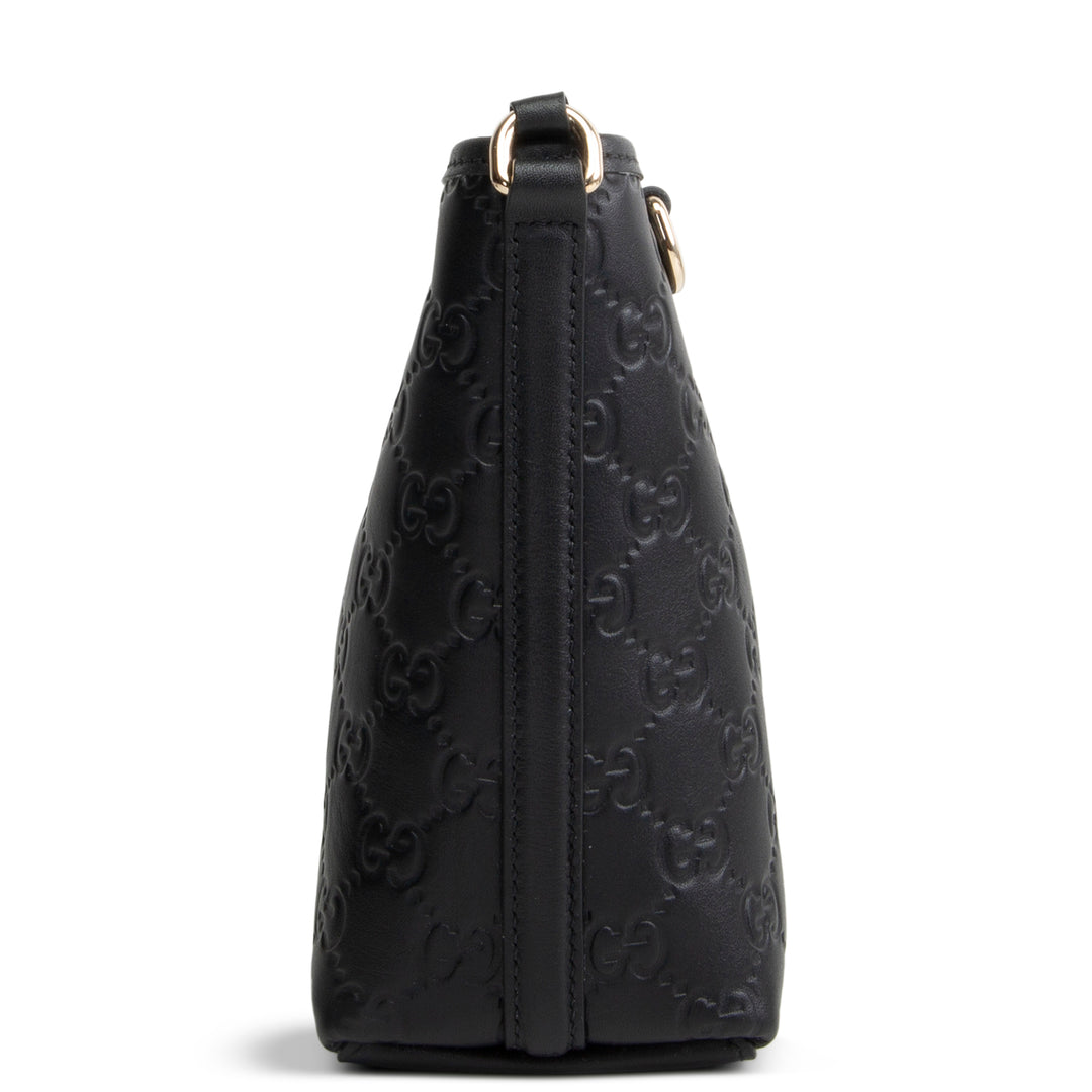 GUCCI Guccissima Bucket Nano Crossbody - Black