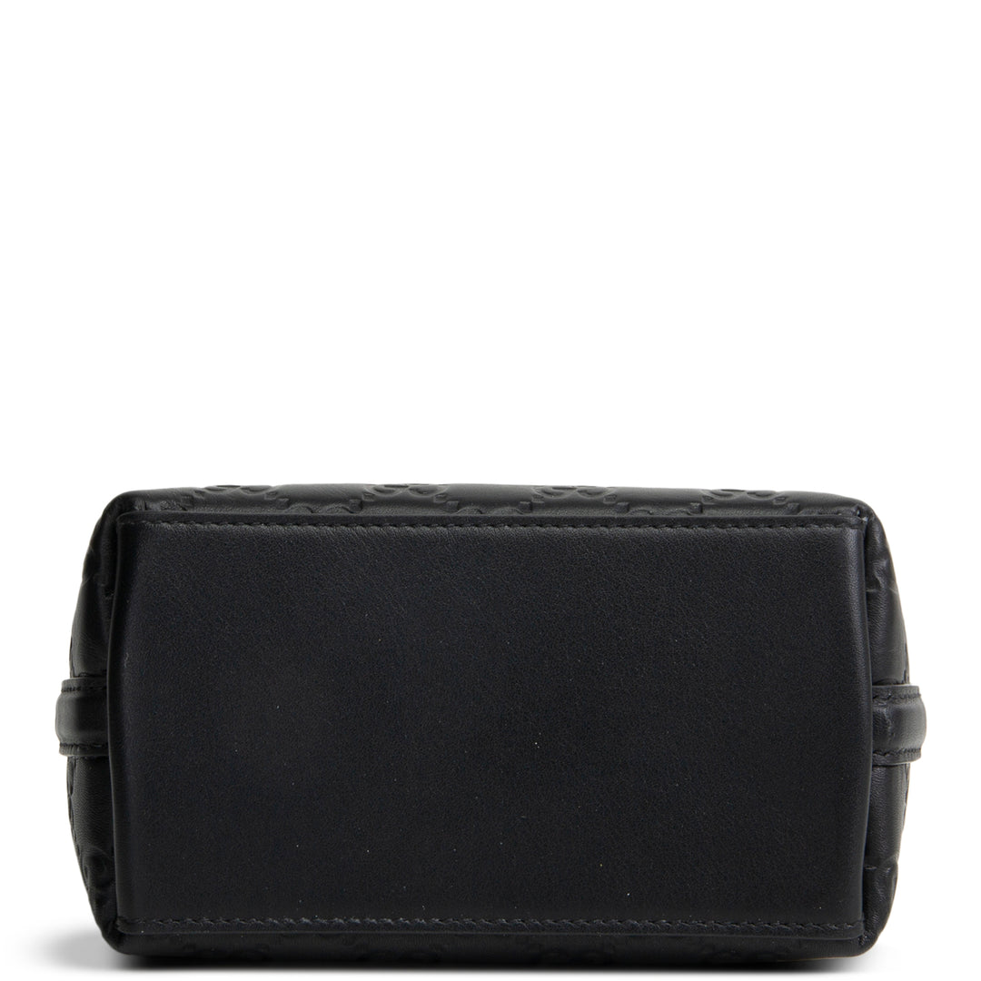 GUCCI Guccissima Bucket Nano Crossbody - Black