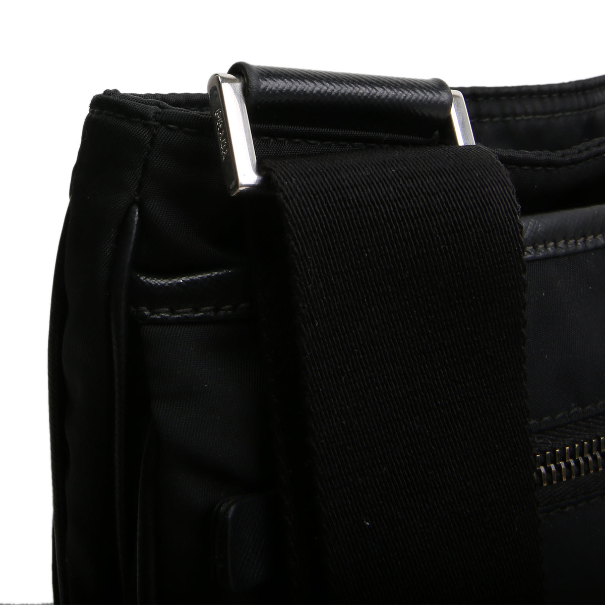 PRADA Tessuto Nylon Messenger Bag - Black