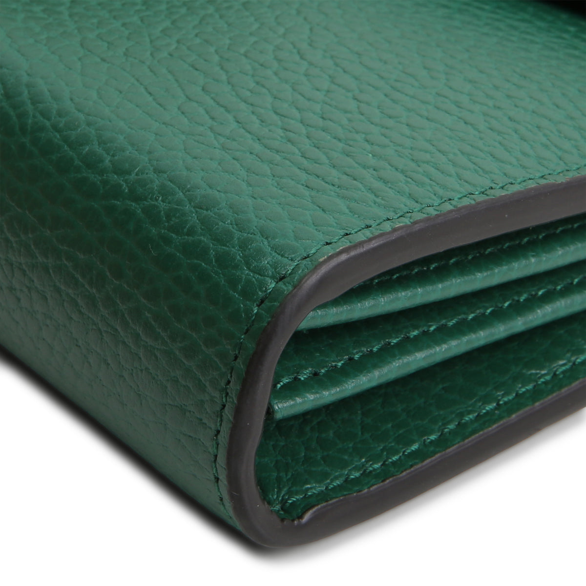 GUCCI Leather Dionysus Crystal Wallet On Chain - Green