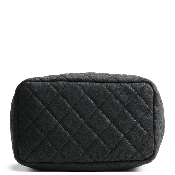 CHANEL Top Handle Bucket Bag w/ Strap - Charcoal