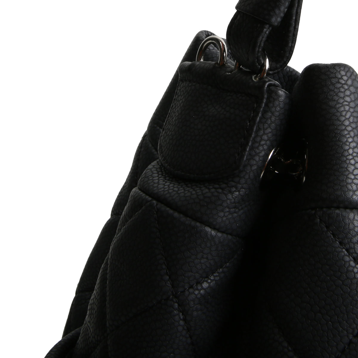 CHANEL Top Handle Bucket Bag w/ Strap - Charcoal