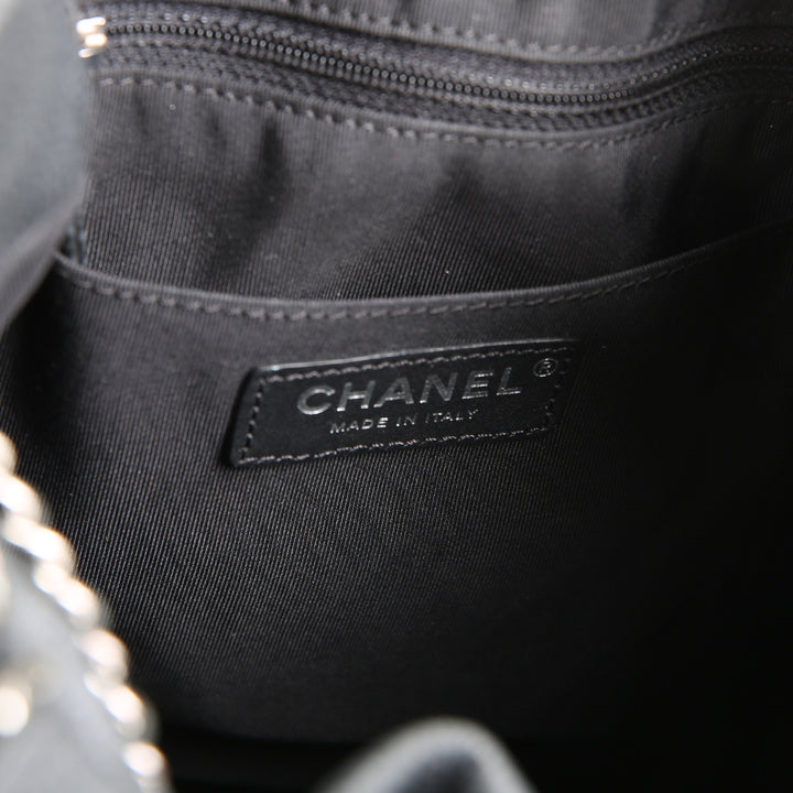 CHANEL Top Handle Bucket Bag w/ Strap - Charcoal