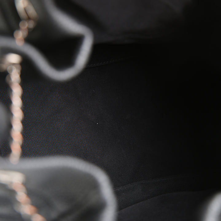 CHANEL Top Handle Bucket Bag w/ Strap - Charcoal