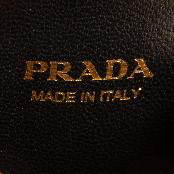 PRADA Saffiano Lux Embossed Logo Tote w/ Strap - Ivory