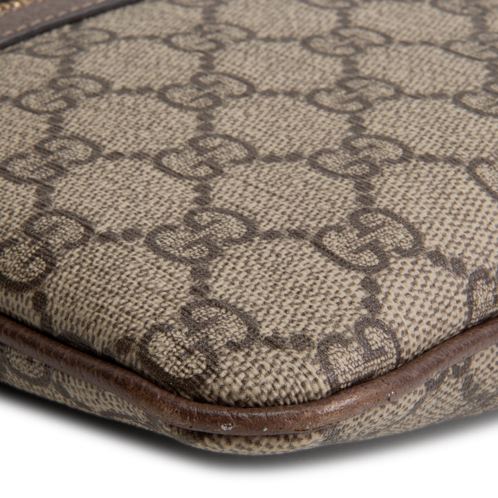 GUCCI GG Supreme Ophidia Pouch - Beige & Ebony