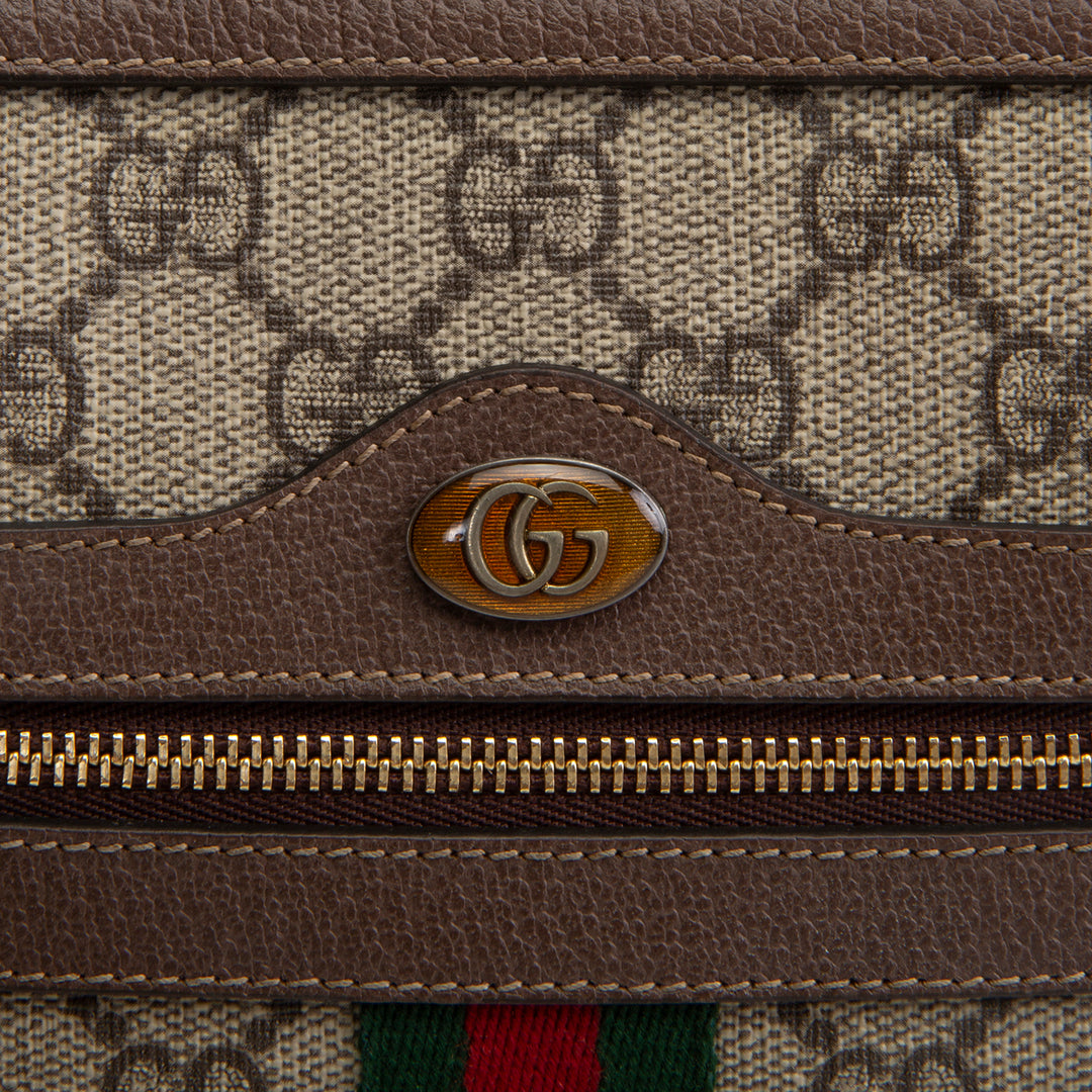 GUCCI GG Supreme Ophidia Pouch - Beige & Ebony