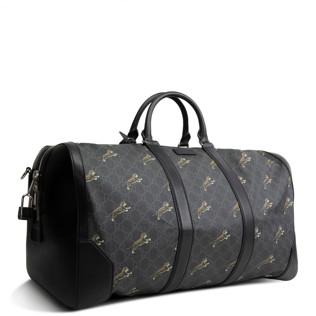 GUCCI GG Supreme Tiger Soft Duffle - Black