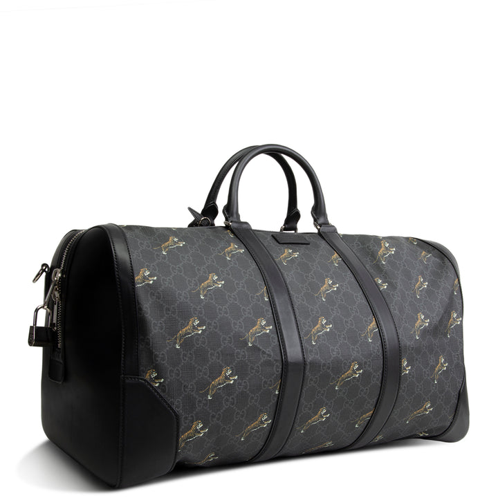 GUCCI GG Supreme Tiger Soft Duffle - Black