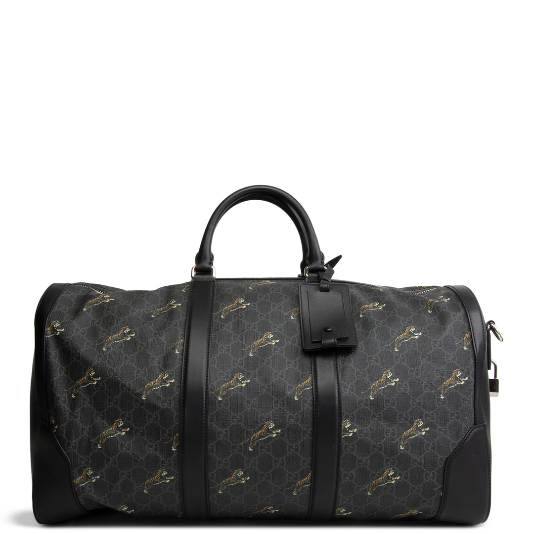 GUCCI GG Supreme Tiger Soft Duffle - Black