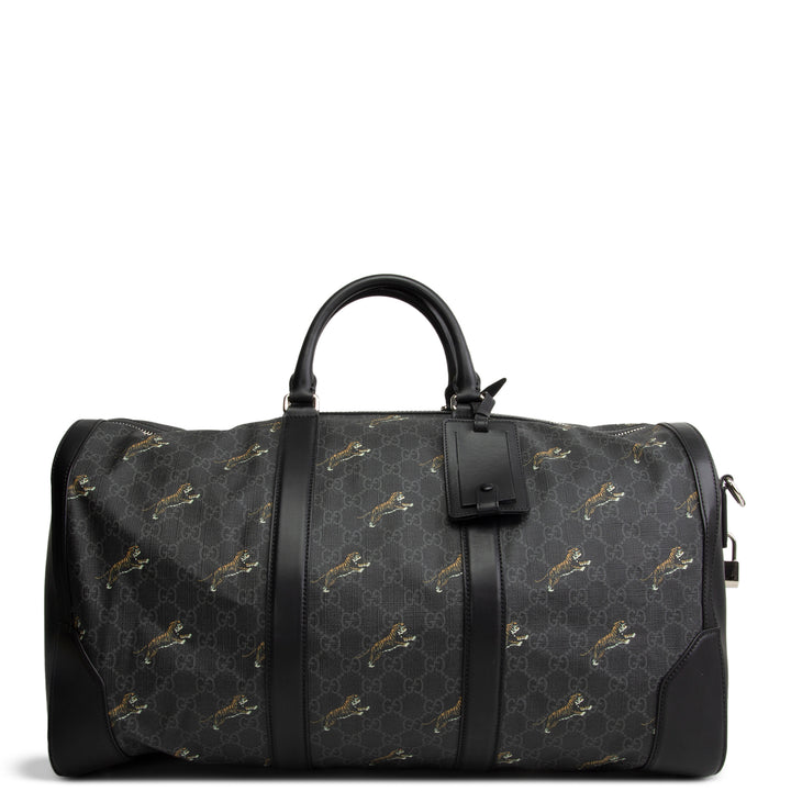 GUCCI GG Supreme Tiger Soft Duffle - Black