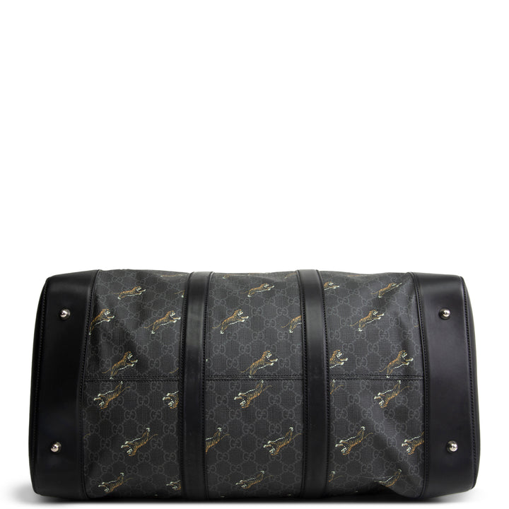GUCCI GG Supreme Tiger Soft Duffle - Black